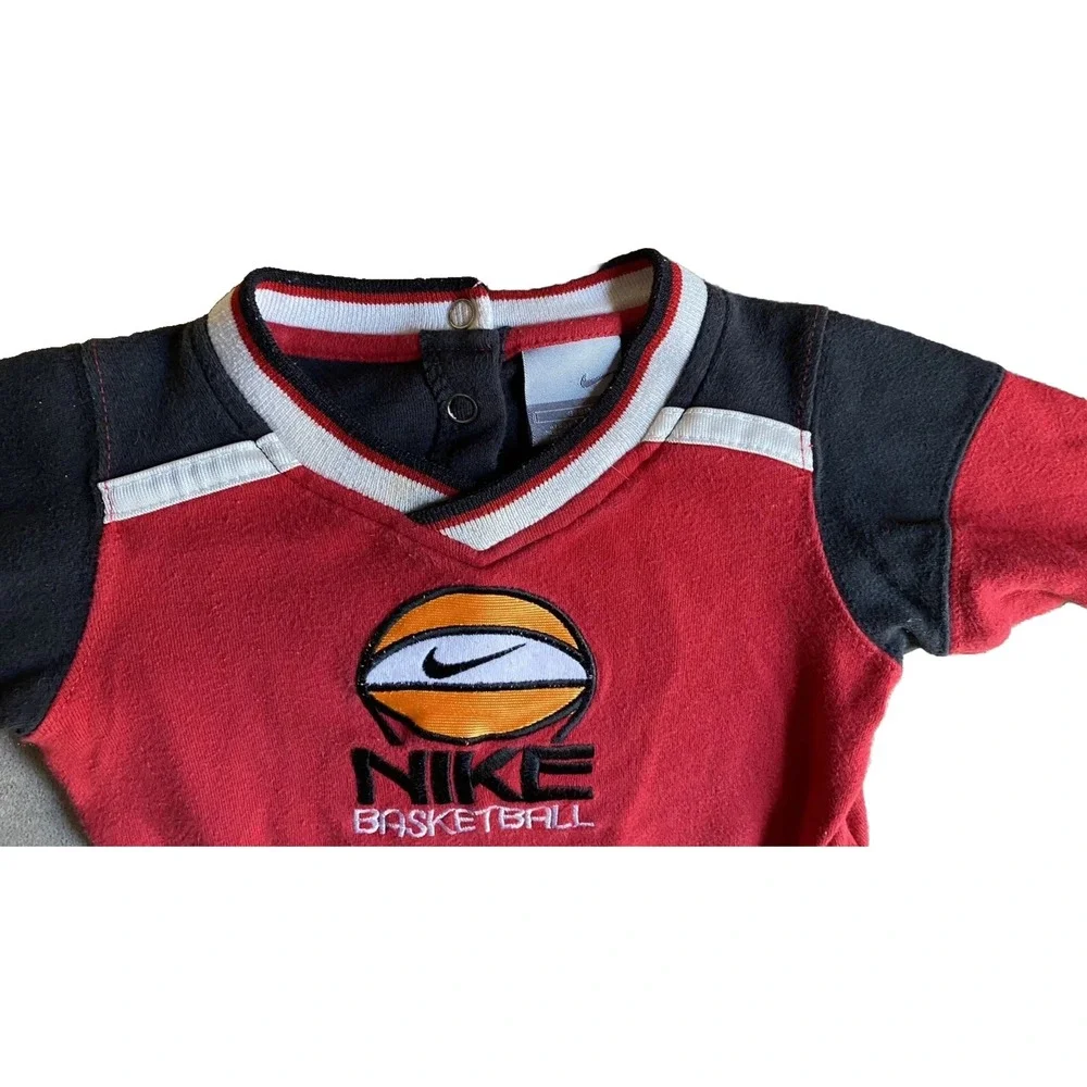 Nike Basketball Infant One Piece Long Sleeve March Madness Red Sz 6 - 9 Months